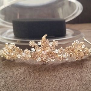 David's Bridal Champagne Tiara